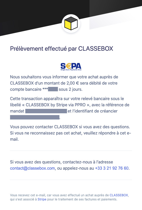 prélèvement SEPA