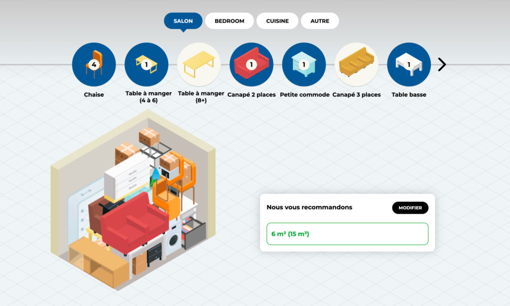 Calculateur d’espace de stockage